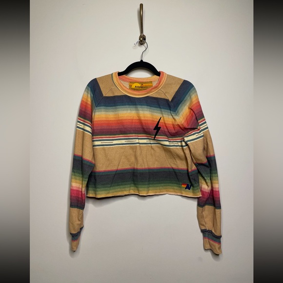 Aviator Nation Multicolor Striped Sweatshirt - Picture 2 of 6